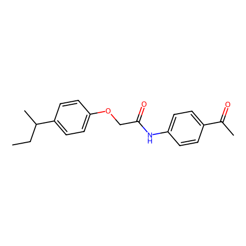 N-(4-acetylphenyl)-2-(4-sec-butylphenoxy)acetamide structure