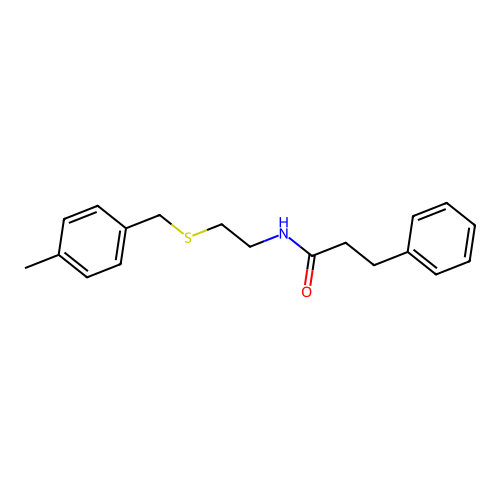 N-{2-[(4-methylbenzyl)sulfanyl]ethyl}-3-phenylpropanamide structure