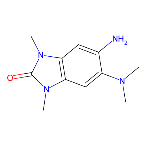 5-Amino-6-dimethylamino-1,3-dimethyl-1,3-dihydro-benzoimidazol-2-one structure
