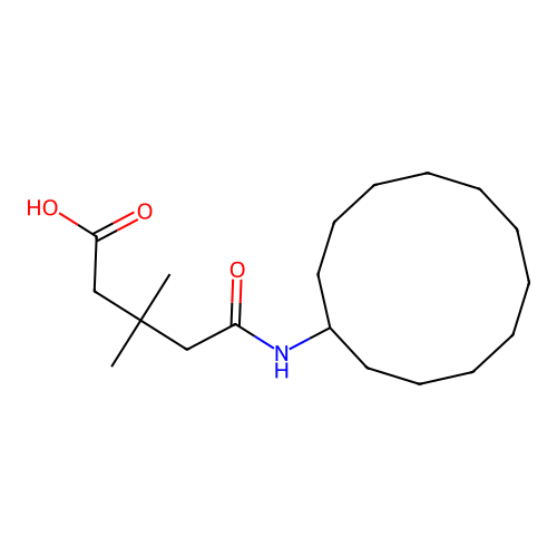 5-(Cyclododecylamino)-3,3-dimethyl-5-oxopentanoic acid structure