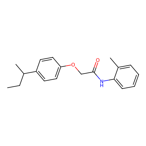 2-(4-sec-butylphenoxy)-N-(2-methylphenyl)acetamide structure