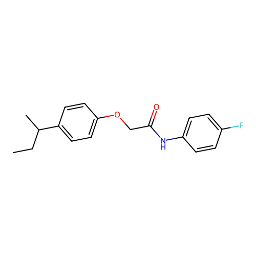 2-(4-sec-butylphenoxy)-N-(4-fluorophenyl)acetamide structure