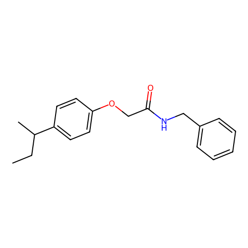 N-benzyl-2-[4-(butan-2-yl)phenoxy]acetamide structure