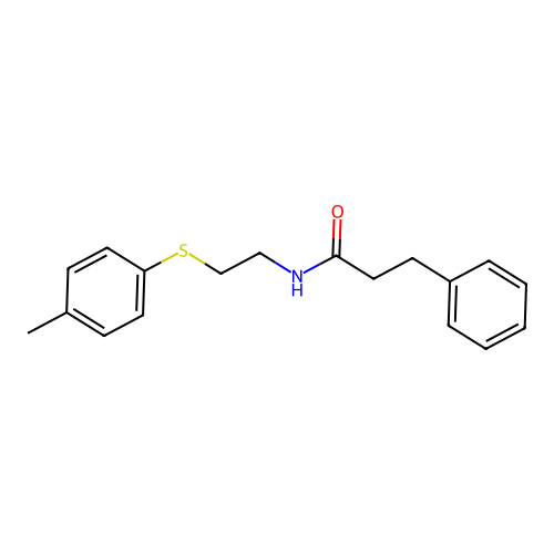 N-{2-[(4-methylphenyl)sulfanyl]ethyl}-3-phenylpropanamide structure