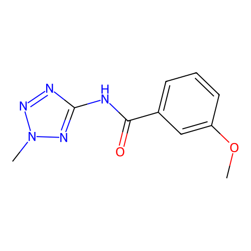 3-methoxy-N-(2-methyl-2H-tetrazol-5-yl)benzamide structure