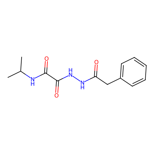 2-oxo-2-[2-(phenylacetyl)hydrazinyl]-N-(propan-2-yl)acetamide structure