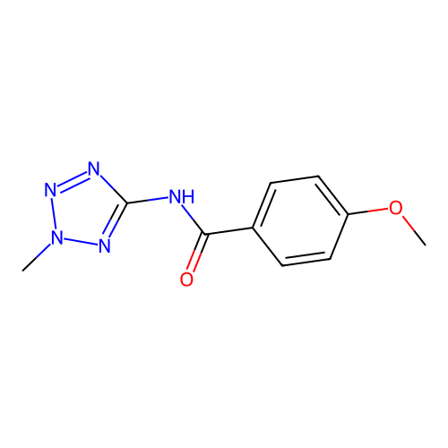 4-methoxy-N-(2-methyl-2H-tetrazol-5-yl)benzamide structure