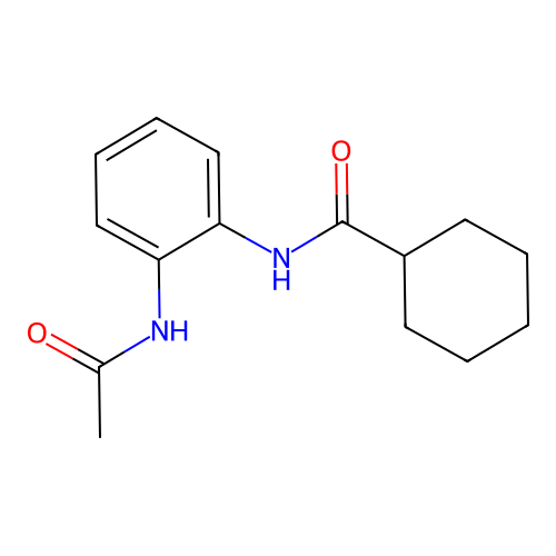 N-(2-acetamidophenyl)cyclohexanecarboxamide structure