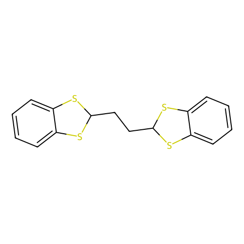 2-[2-(1,3-Benzodithiol-2-yl)ethyl]-1,3-benzodithiole structure