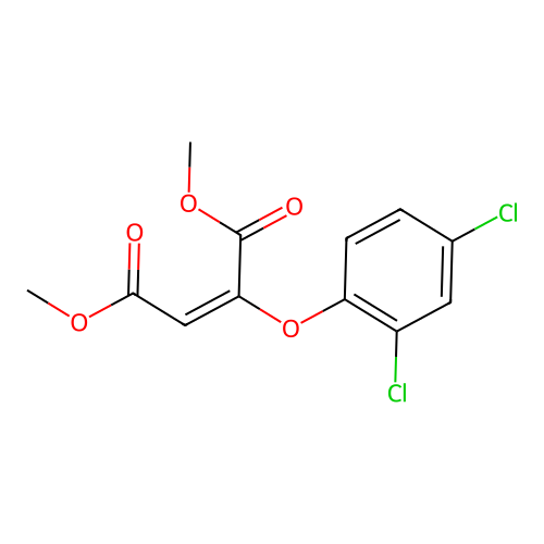 Butenedioic acid, (2,4-dichlorophenoxy)-, dimethyl ester structure