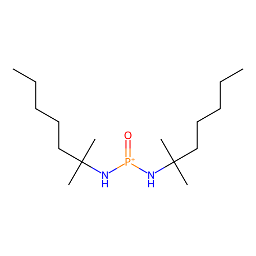 Bis(2-methylheptan-2-ylamino)-oxophosphanium structure