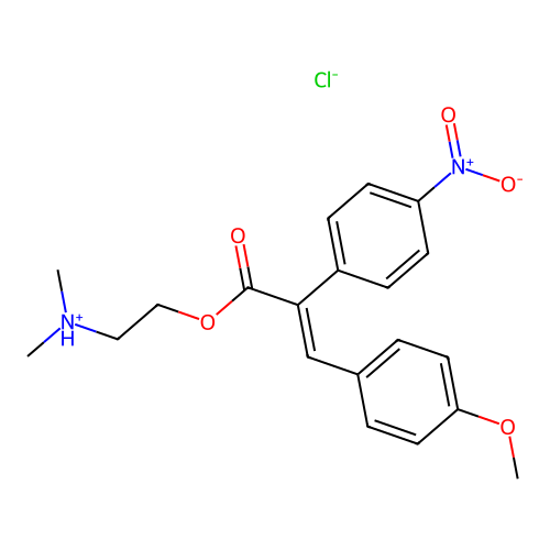 Cinnamic acid, 4-methoxy-alpha-(p-nitrophenyl)-, 2-(dimethylamino)ethyl ester, hydrochloride, E- structure