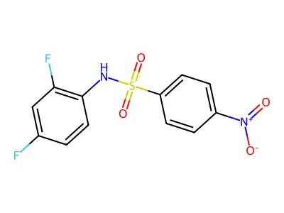 N-(2,4-difluorophenyl)-4-nitrobenzenesulfonamide structure