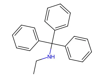 Ethyl(triphenylmethyl)amine structure