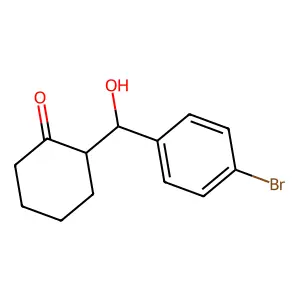 Cyclohexanone, 2-[(4-bromophenyl)hydroxymethyl]- structure
