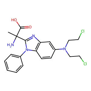 Alanine, 2-(5-(bis(2-chloroethyl)amino)-1-phenyl-2-benzimidazolyl)- structure