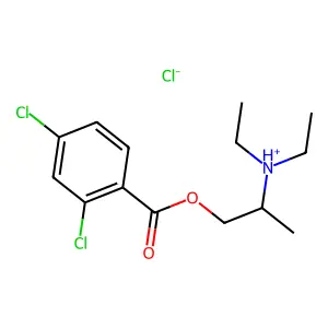 Benzoic acid, 2,4-dichloro-, 2-(diethylamino)propyl ester, hydrochloride structure