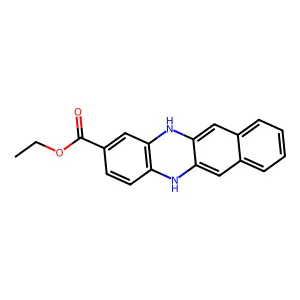 Ethyl 5,12-dihydrobenzo(b)phenazine-2-carboxylate structure