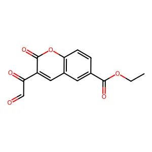 2H-1-Benzopyran-6-carboxylic acid, 3-glyoxyloyl-2-oxo-, ethyl ester structure