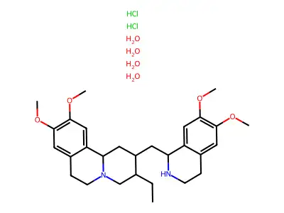 Emetine dihydrochloride tetrahydrate structure