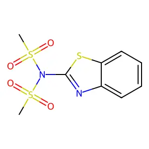 2-(Bis(methylsulfonyl)amino)benzothiazole structure