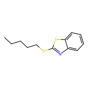 Benzothiazole, 2-pentylthio- structure