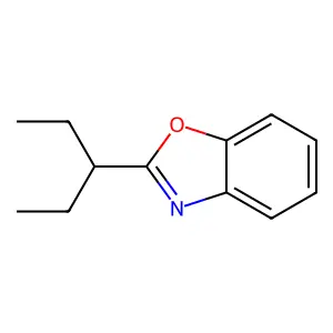 Benzoxazole, 2-(1-ethylpropyl)- structure