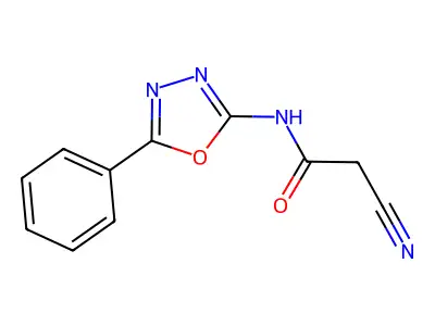 Acetamide, 2-cyano-N-(5-phenyl-1,3,4-oxadiazol-2-yl)- structure