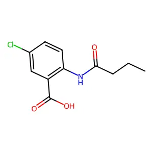 2-(Butanoylamino)-5-chlorobenzoic acid structure
