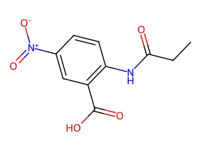 5-Nitro-2-propionamidobenzoic acid structure
