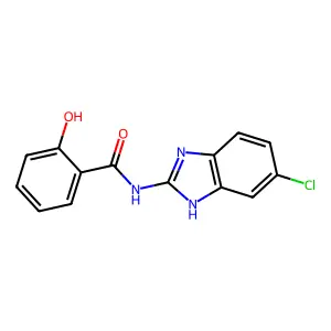 Benzamide, N-(6-chloro-1H-benzimidazol-2-yl)-2-hydroxy- structure