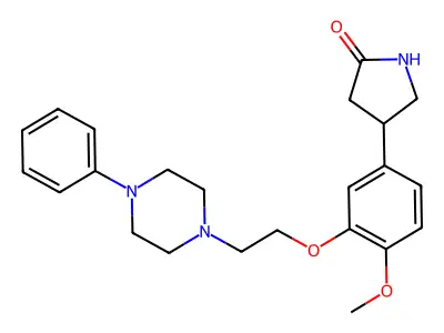 4-[4-Methoxy-3-[2-(4-phenyl-1-piperazinyl)ethoxy]phenyl]pyrrolidin-2-one structure