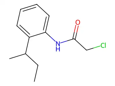 N-(2-(butan-2-yl)phenyl)-2-chloroacetamide structure