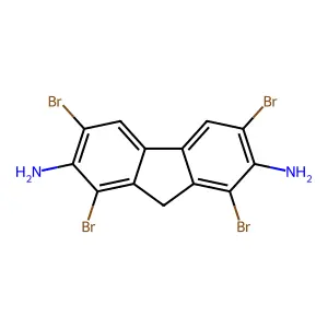 Fluorene-2,7-diamine, 1,3,6,8-tetrabromo- structure