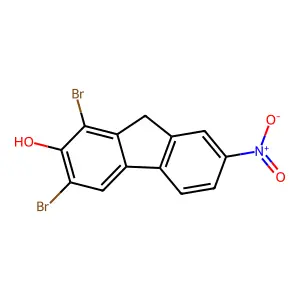 2-Fluorenol, 1,3-dibromo-7-nitro- structure