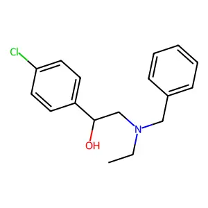 Benzyl alcohol, p-chloro-alpha-(benzylethylamino)methyl- structure