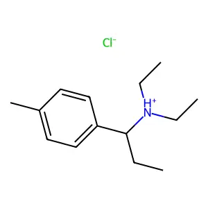 Benzylamine, p-methyl-alpha,N,N-triethyl-, hydrochloride structure