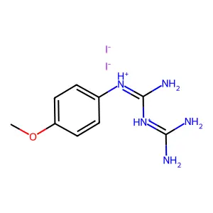 Biguanide, 1-(p-methoxyphenyl)-, dihydriodide structure