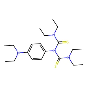 Biuret, 3-(p-diethylaminophenyl)-2,4-dithio-1,1,5,5-tetraethyl- structure