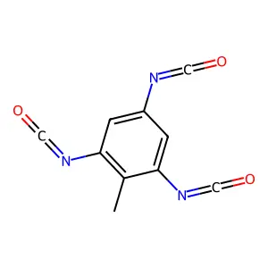 Toluene-2,4,6-triyl triisocyanate structure