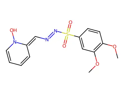 N-[(1-hydroxypyridin-2-ylidene)methylimino]-3,4-dimethoxybenzenesulfonamide structure