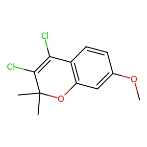 2H-1-Benzopyran, 3,4-dichloro-7-methoxy-2,2-dimethyl- structure
