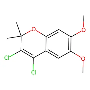 2H-1-Benzopyran, 3,4-dichloro-6,7-dimethoxy-2,2-dimethyl- structure