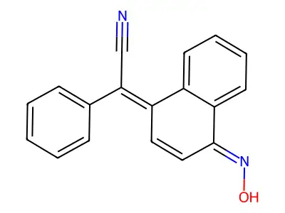 2-(4-Hydroxyiminonaphthalen-1-ylidene)-2-phenylacetonitrile structure