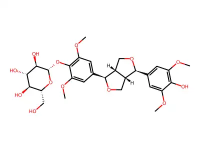 (+)-syringaresinol beta-D-glucoside structure