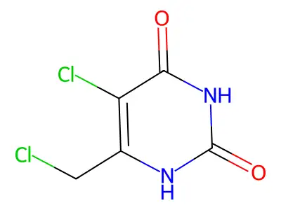 5-Chloro-6-(chloromethyl)-1,2,3,4-tetrahydropyrimidine-2,4-dione structure