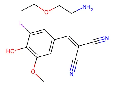 Ethylamine, 2-ethoxy-, compd. with 4-dicyanovinyl-2-iodo-6-methoxyphenol structure