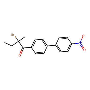 Butyrophenone, 2-bromo-2-methyl-4'-(p-nitrophenyl)- structure