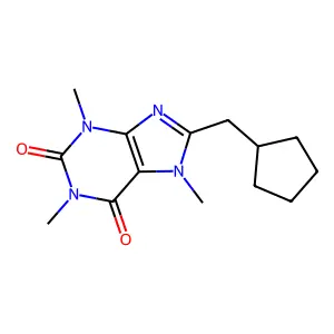 8-(Cyclopentylmethyl)-caffeine structure