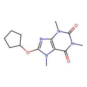 8-(Cyclopentyloxy)-caffeine structure